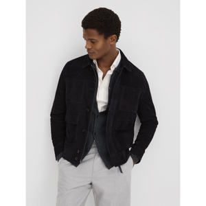 REISS THOMAS Suede Chest Pocket Jacket